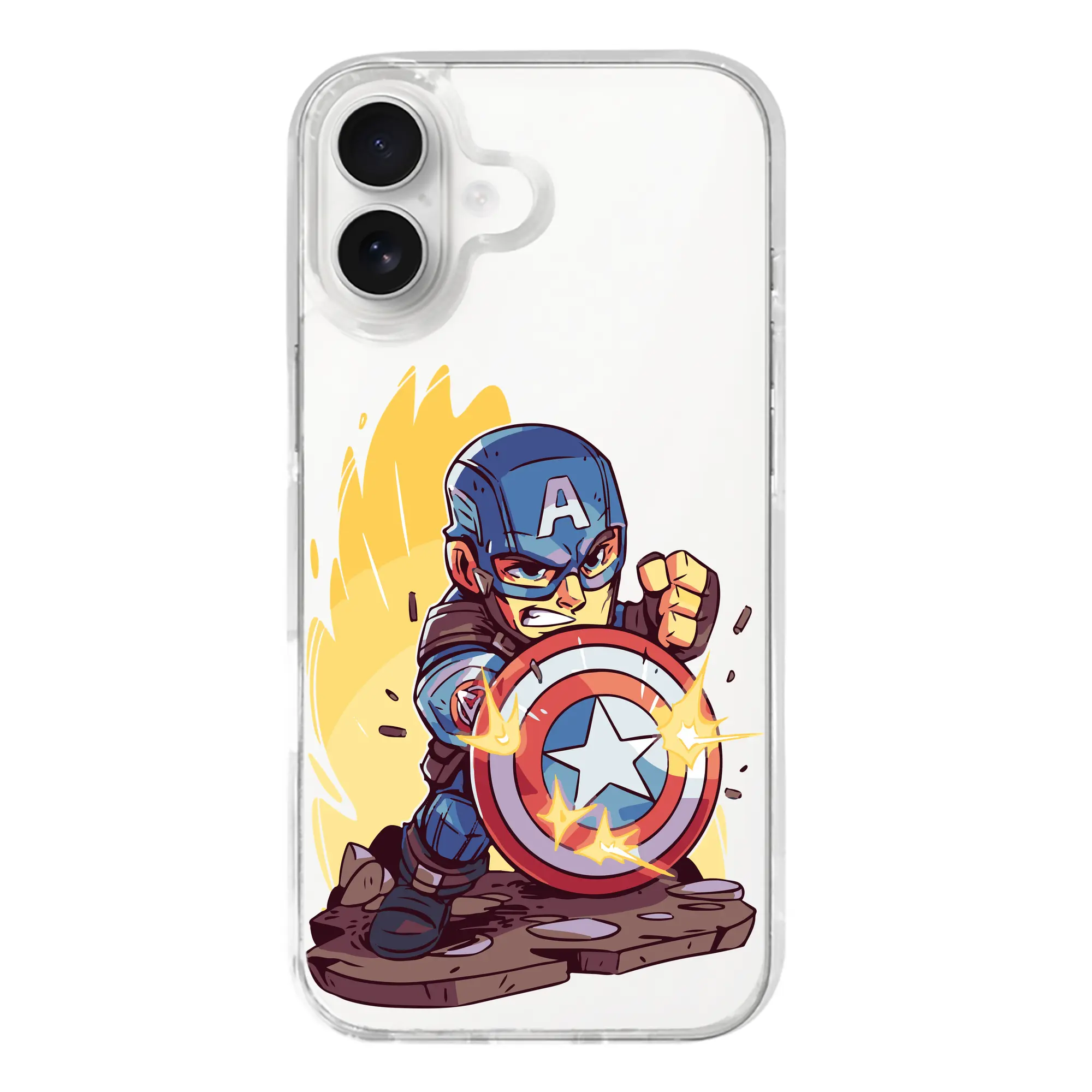 アベンジャーズ (Avenjāzu) グッズ キャプテン・アメリカ（Captain America） - iPhone 17シリーズ 透明スマホケース – 薄型・耐衝撃・精密フィット保護カバー